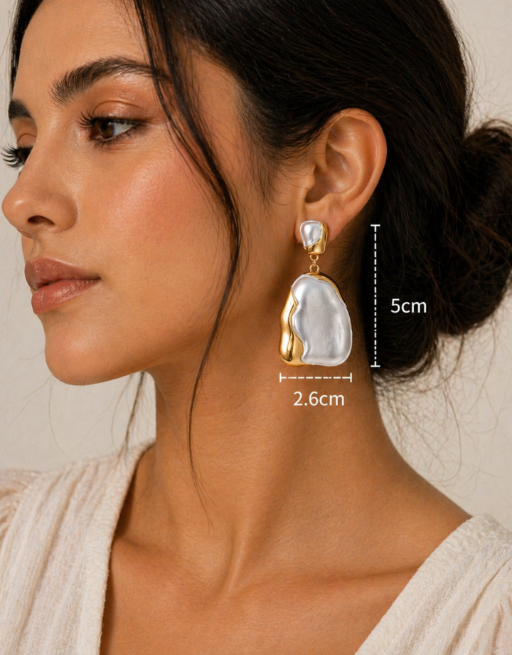 Two-tone Irregular Earrings