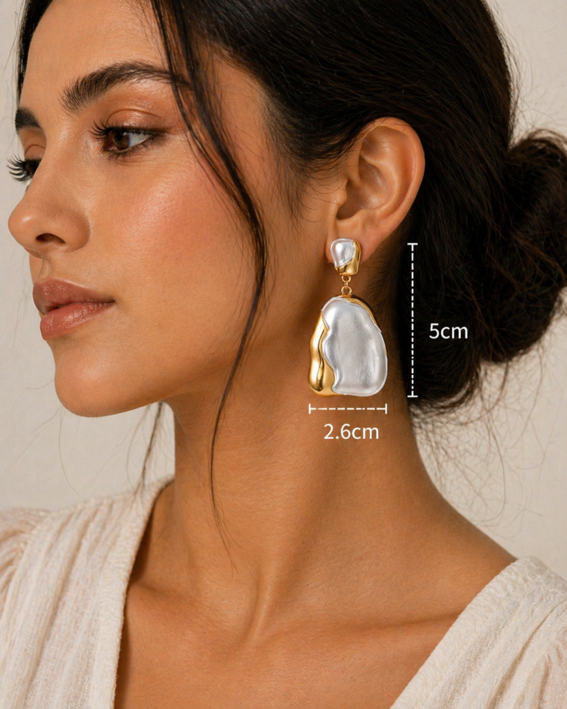 Two-tone Irregular Earrings