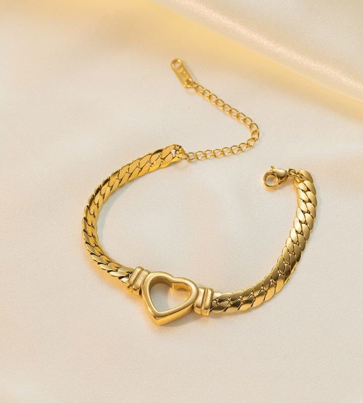 Hollow Heart Bracelet Chain