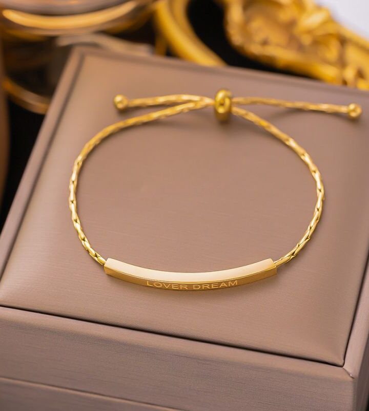Gold Letter Pull Bracelet