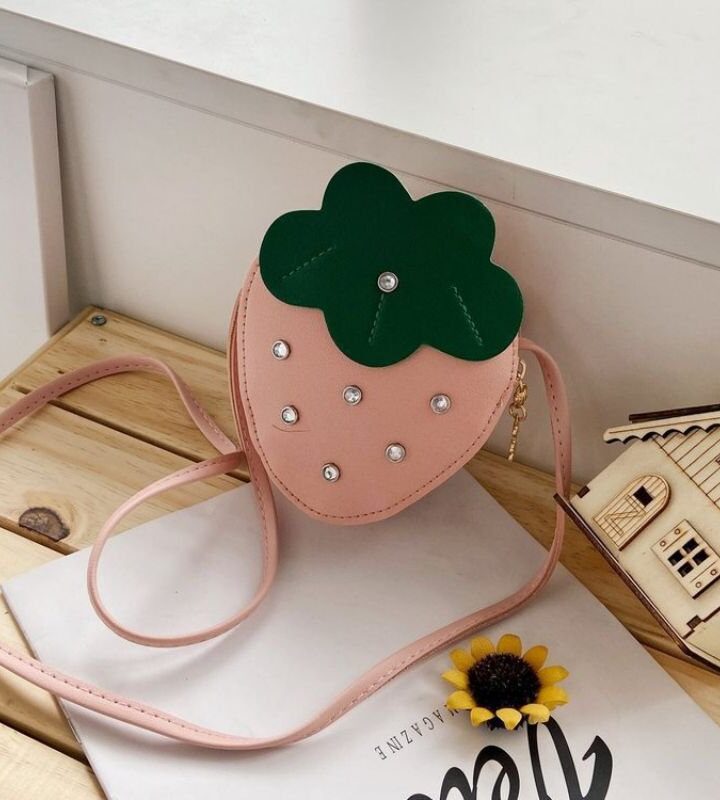 Pink Strawberry Crossbody Bag