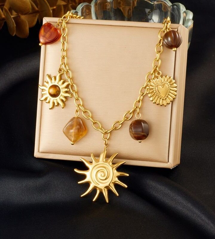 Heart Sun Necklace