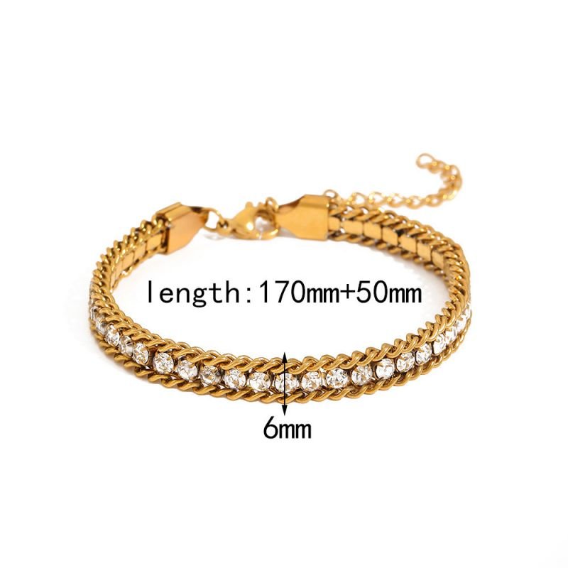 Diamond-encrusted Chain Bracelet