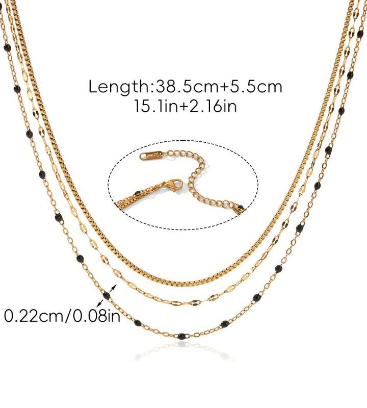 Gold Dripping Chain Multi-layer Necklace