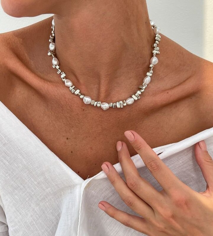 Irregular Beaded Necklace