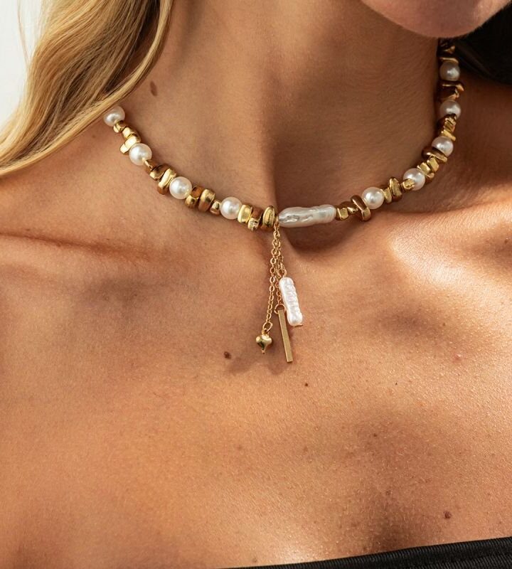 Irregular Beaded Necklace