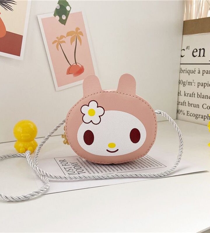 Pink Cute Cartoon Girls Mini Crossbody Backpack