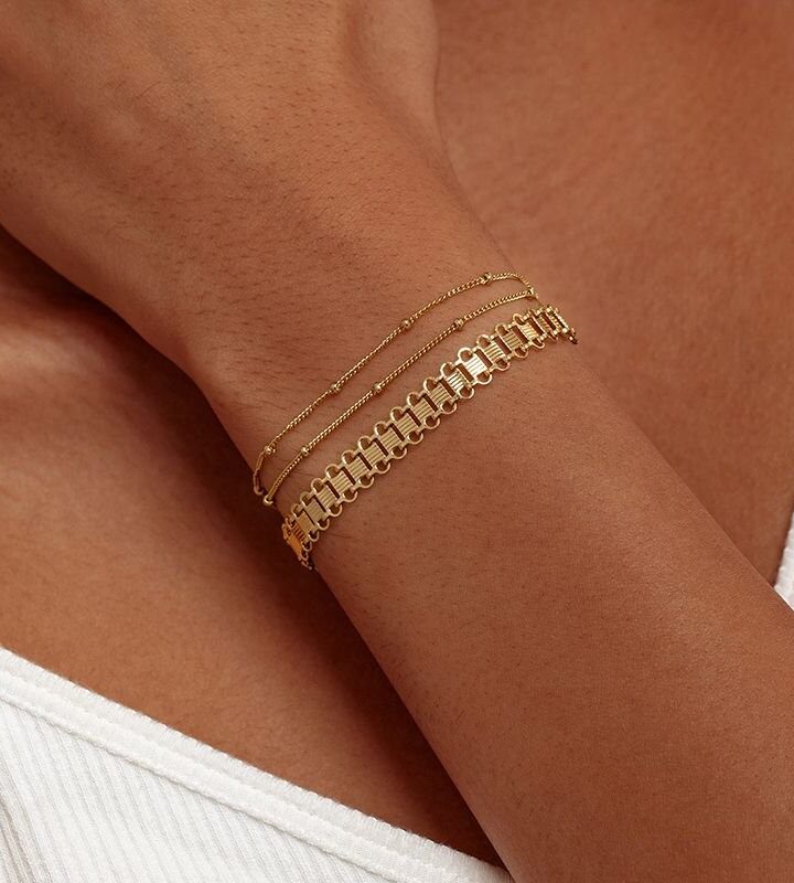 18k Gold Plated Multi-layer Chain Bracelet