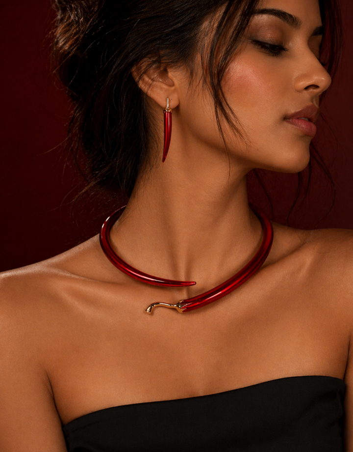 Red Pepper Necklace Alloy Pepper Collar