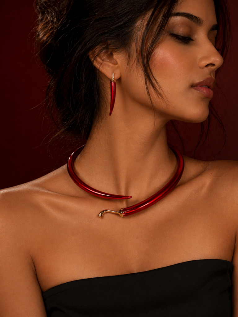 Red Pepper Necklace Alloy Pepper Collar