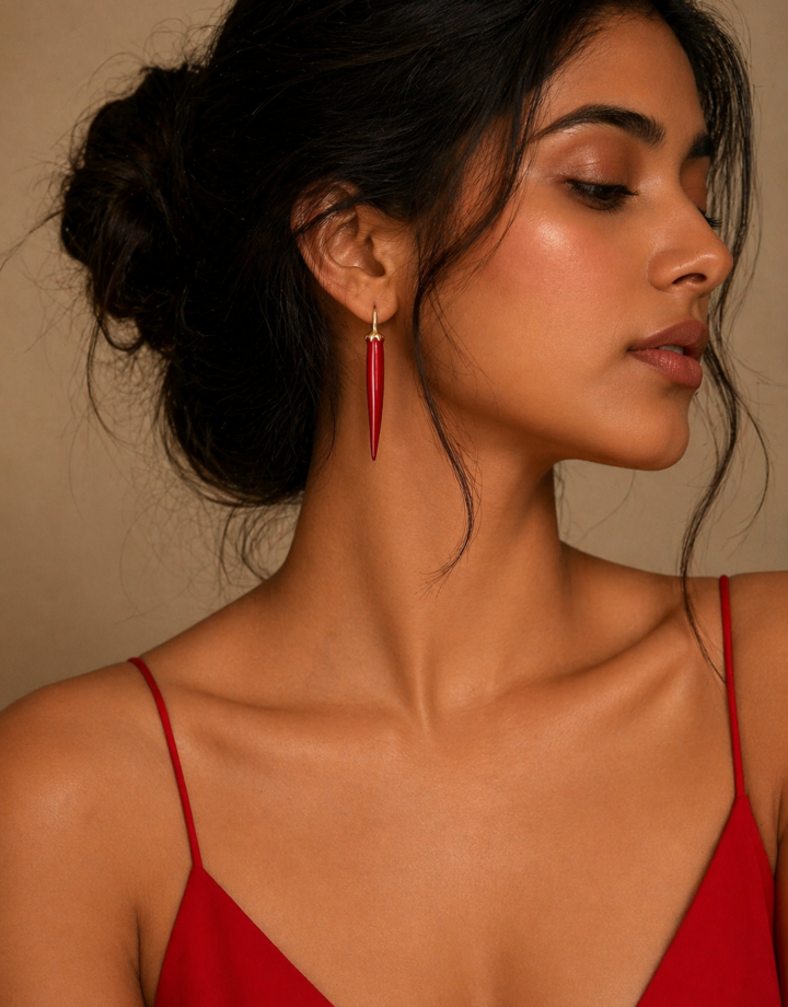 Red Chili Pepper Earrings Alloy Pepper Earrings