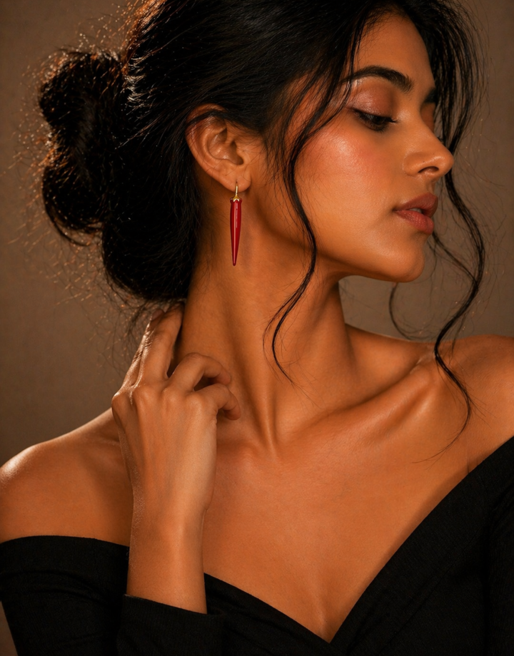 Red Chili Pepper Earrings Alloy Pepper Earrings