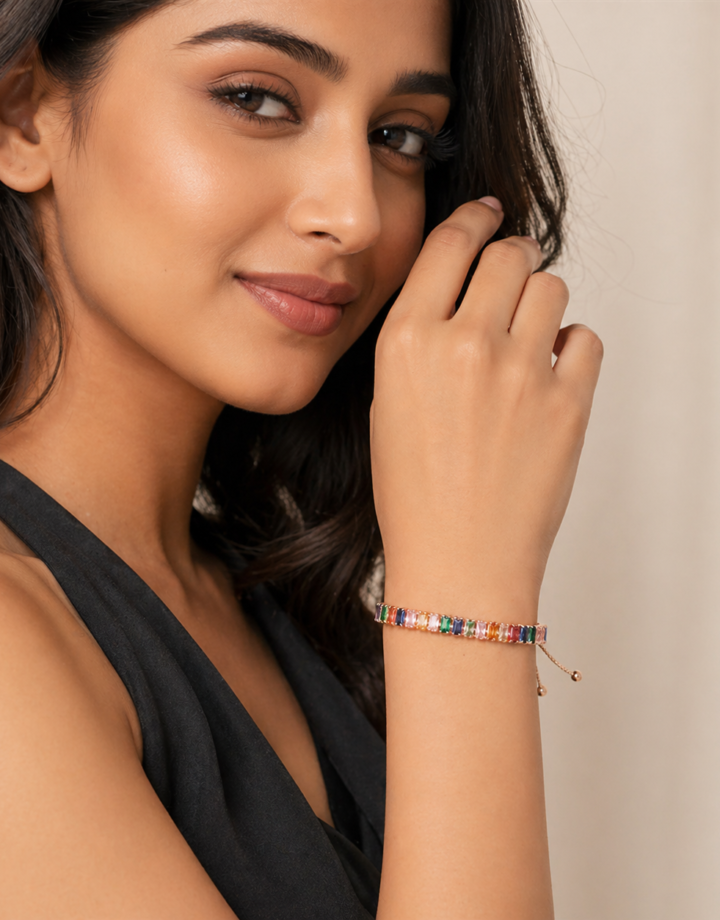 Rectangular Bracelet With Diamonds