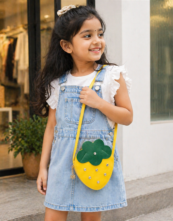 Yellow Strawberry Crossbody Bag