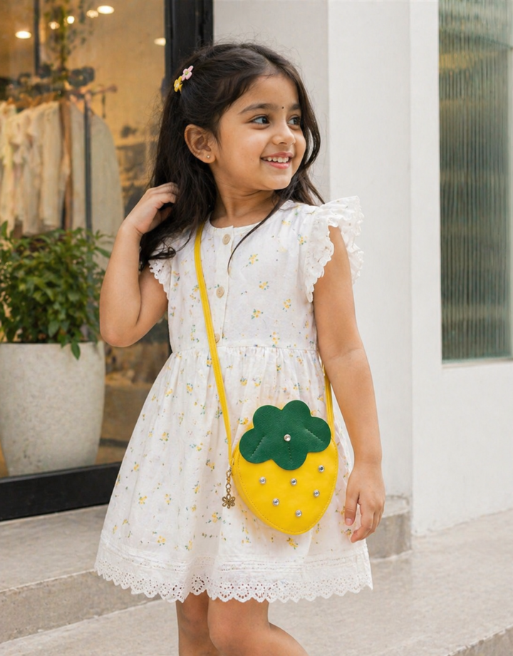 Yellow Strawberry Crossbody Bag