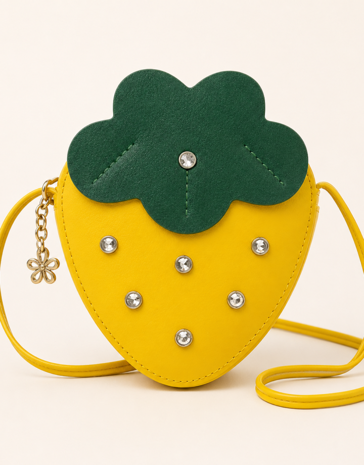 Yellow Strawberry Crossbody Bag