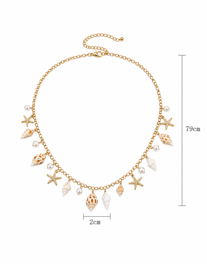 Waist Chain - Gold Ethnic Beach Seashell Fashion