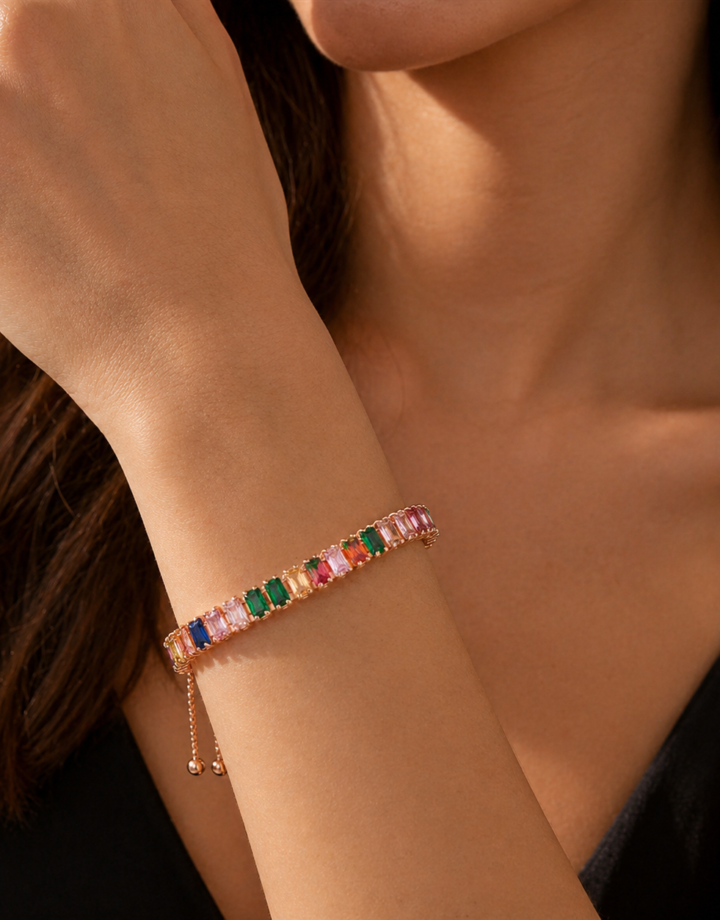 Rectangular Bracelet With Diamonds